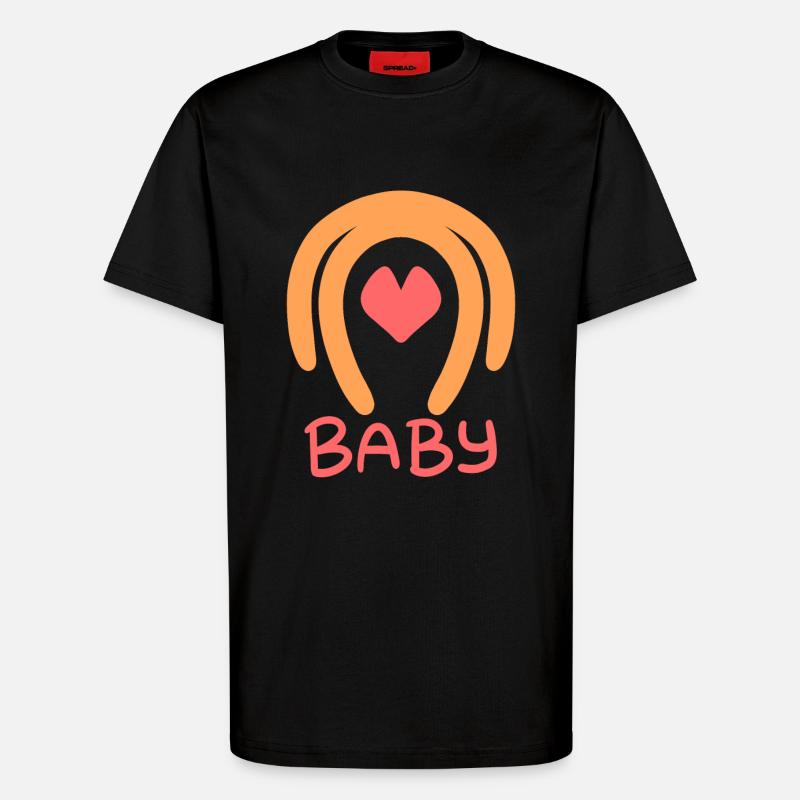 Bébé - T-shirt bio décontracté fabriqué en UE - SOLID BLACK