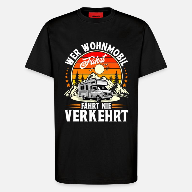 Camping Camper Campen - T-Shirt - made by SPREAD - SOLID BLACK