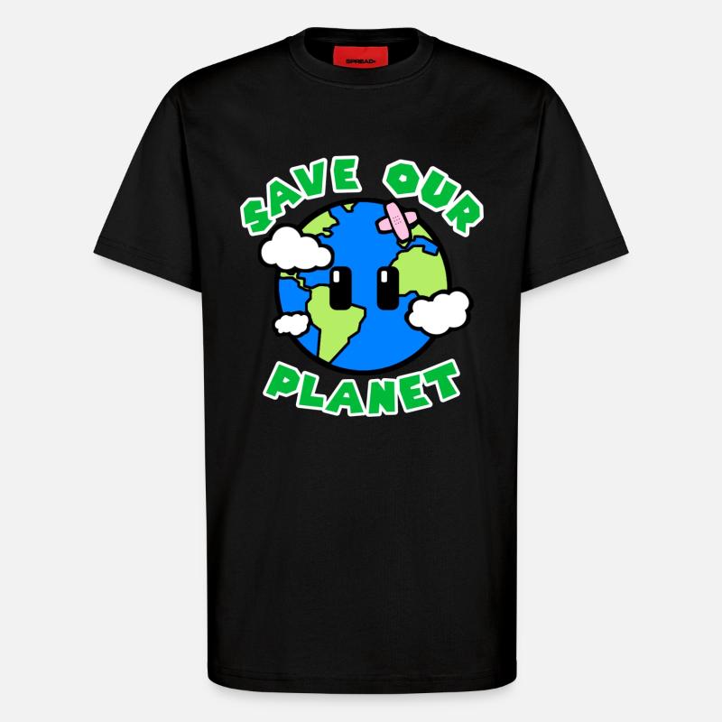 Save Our Planet - T-Shirt - made by SPREAD - SOLID BLACK