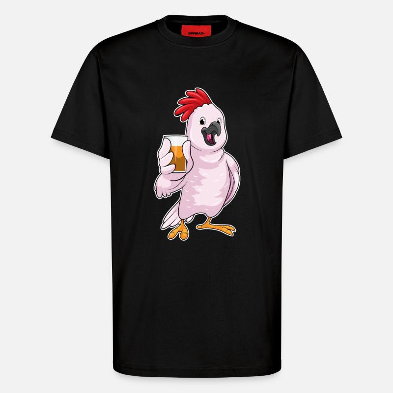Papagei mit Saft - T-Shirt - made by SPREAD - SOLID BLACK