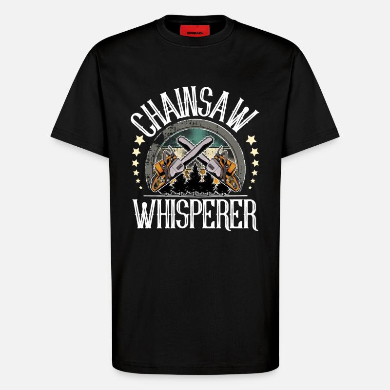 Holzfäller Baumfäller - T-Shirt - made by SPREAD - SOLID BLACK