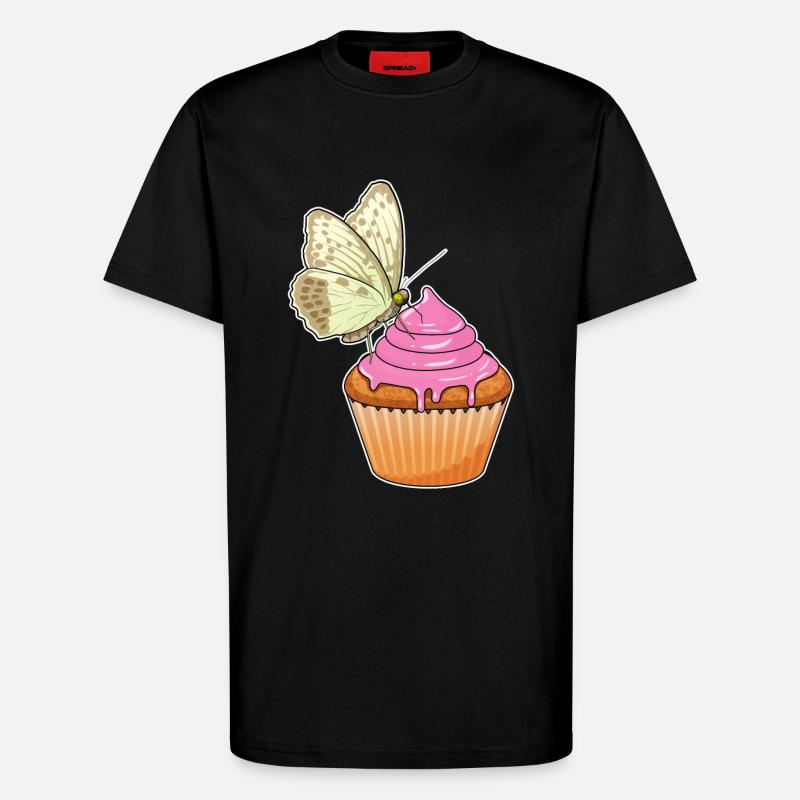 Muffin papillon - T-shirt bio décontracté fabriqué en UE - SOLID BLACK