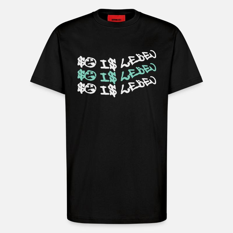 Zitat So is leben - T-Shirt - made by SPREAD - SOLID BLACK