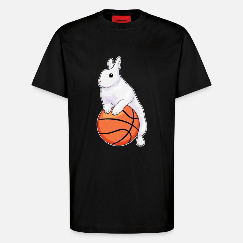 Lapin Basketteur Basketteur - T-shirt bio décontracté fabriqué en UE - SOLID BLACK