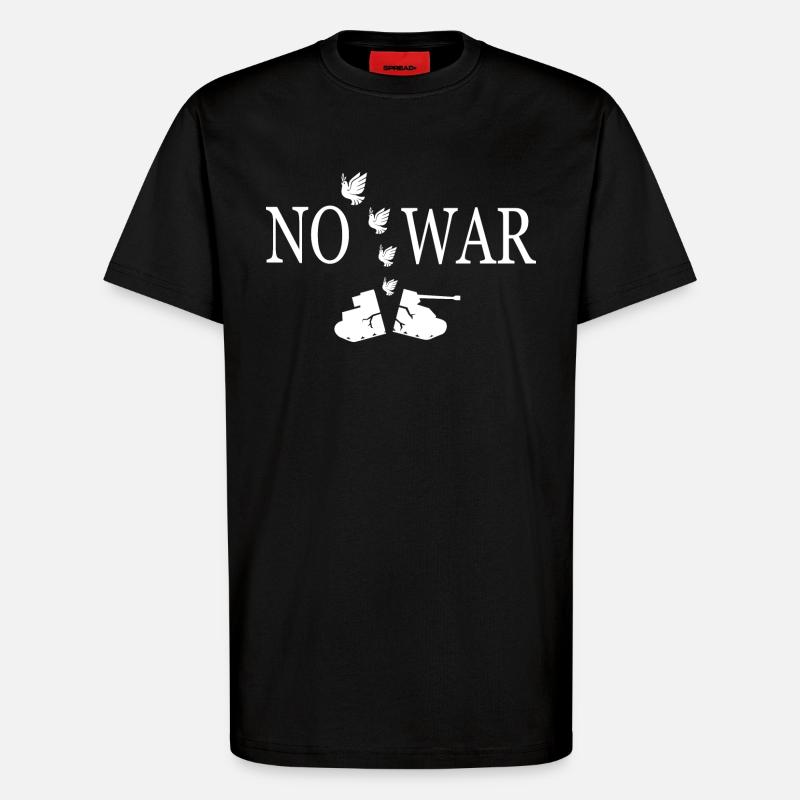 No war - T-Shirt - made by SPREAD - SOLID BLACK