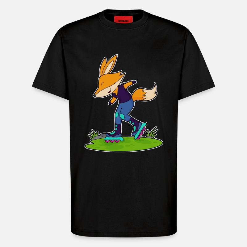 Fuchs Inline skating Inline skates - T-Shirt - made by SPREAD - SOLID BLACK