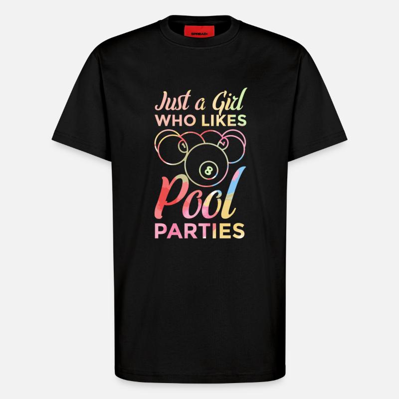 Poolbillard Mädchen - T-Shirt - made by SPREAD - SOLID BLACK