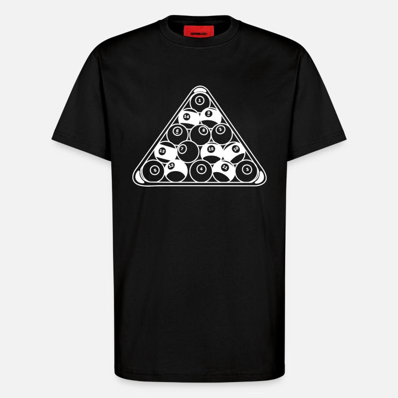 Billard Rack - T-Shirt - made by SPREAD - SOLID BLACK