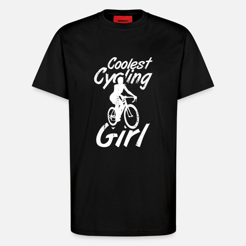Fahrrad Mädchen - T-Shirt - made by SPREAD - SOLID BLACK