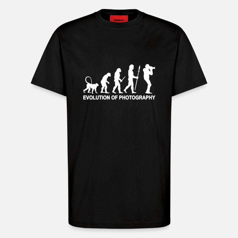Fotografie Evolution - T-Shirt - made by SPREAD - SOLID BLACK
