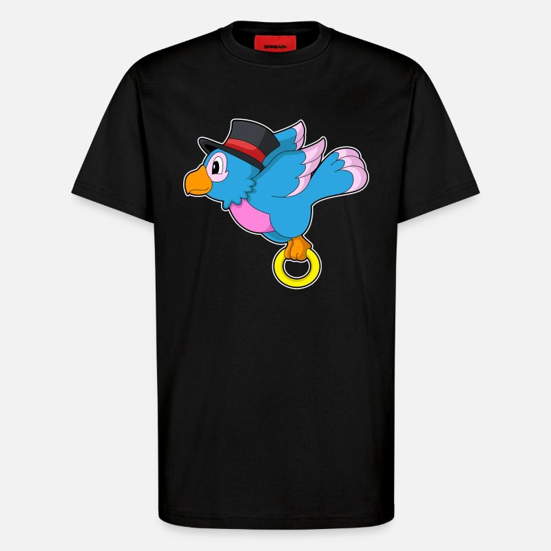 Papagei Bräutigam Ehering Hochzeit - T-Shirt - made by SPREAD - SOLID BLACK