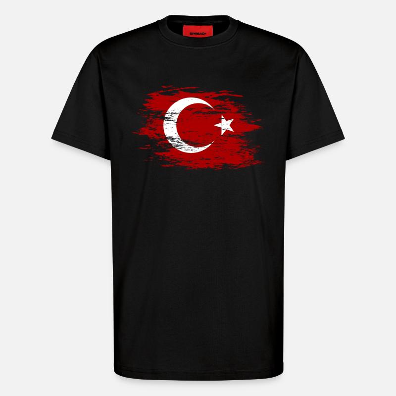 Turkey used - T-Shirt - made by SPREAD - SOLID BLACK