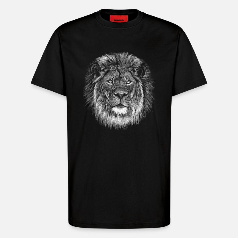 Löwe - T-Shirt - made by SPREAD - SOLID BLACK