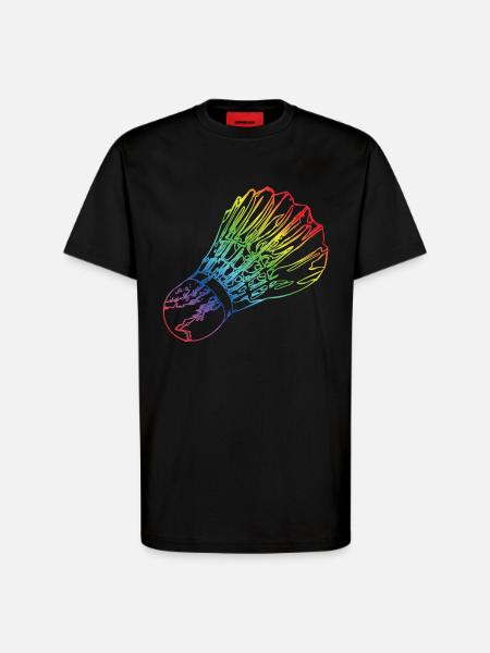 Shuttlecock - T-Shirt - made by SPREAD - SOLID BLACK