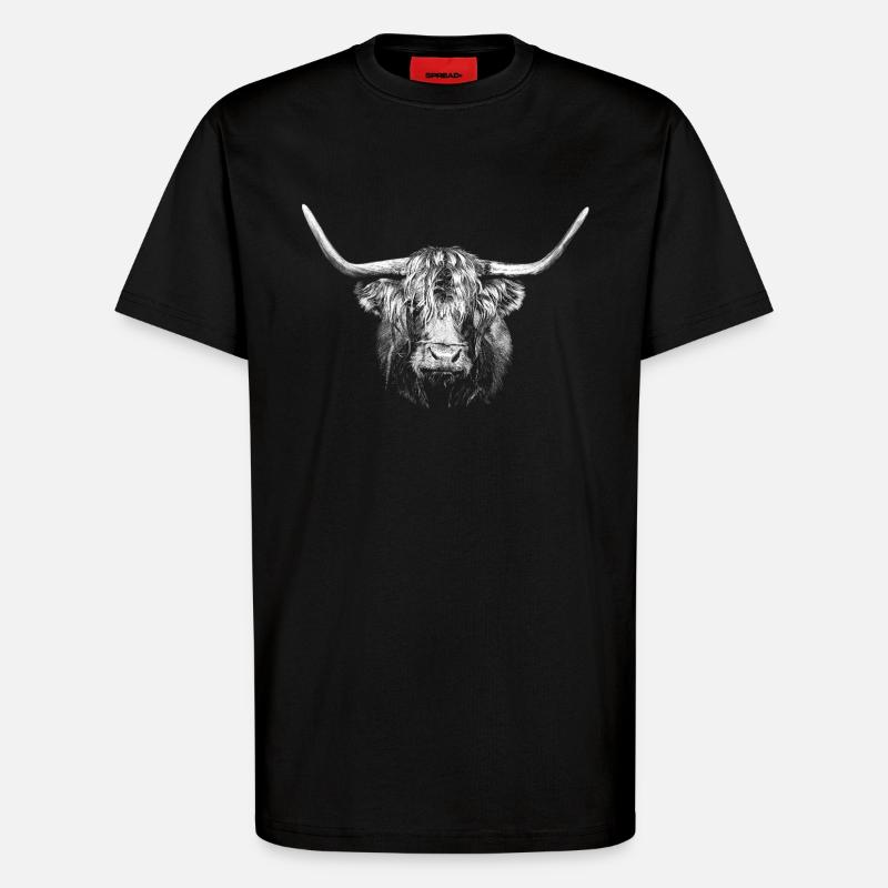 Stier - T-Shirt - made by SPREAD - SOLID BLACK