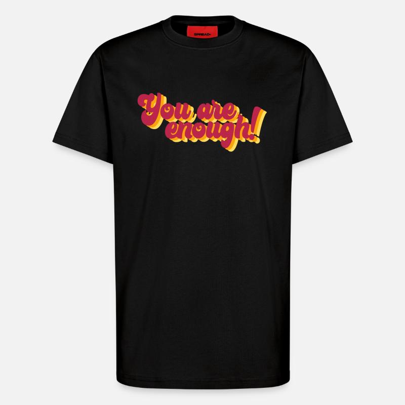 Motivierender Spruch mit 3D-Effekt - T-Shirt - made by SPREAD - SOLID BLACK