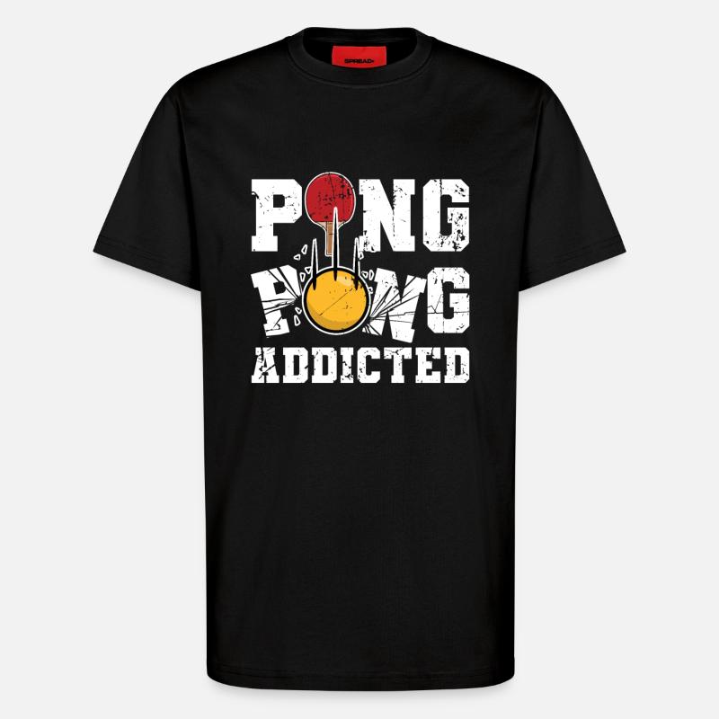 Lustiger Ping Pong Spruch - T-Shirt - made by SPREAD - SOLID BLACK
