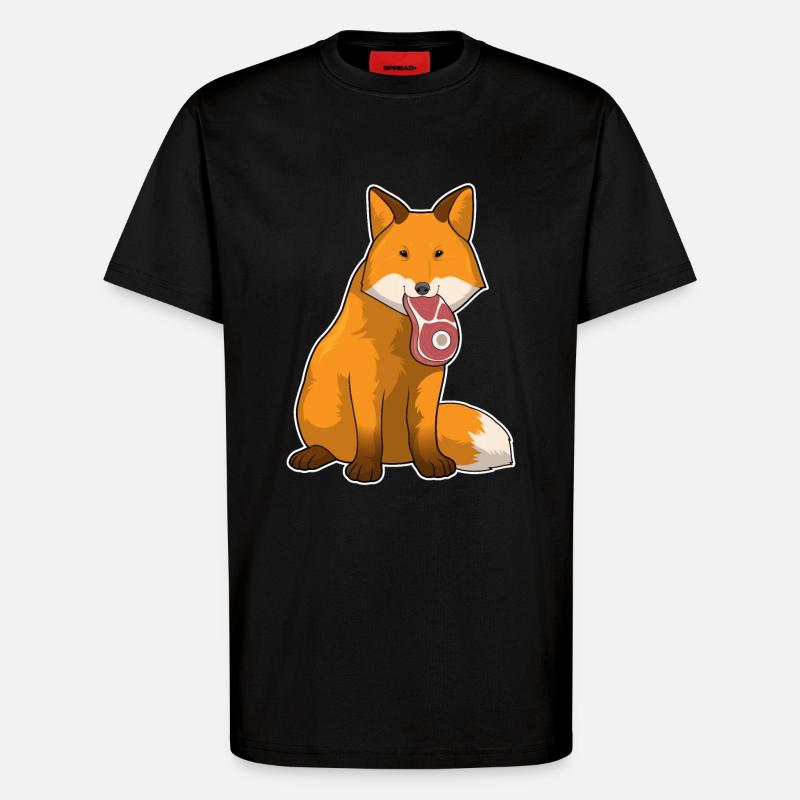 Fuchs Fleisch - T-Shirt - made by SPREAD - SOLID BLACK