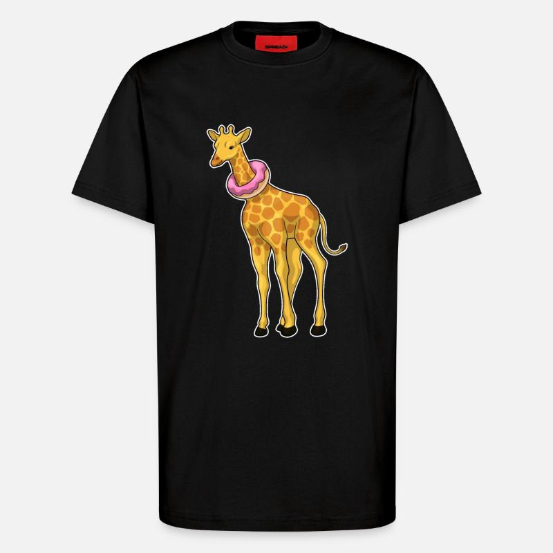 Donut girafe - T-shirt bio décontracté fabriqué en UE - SOLID BLACK
