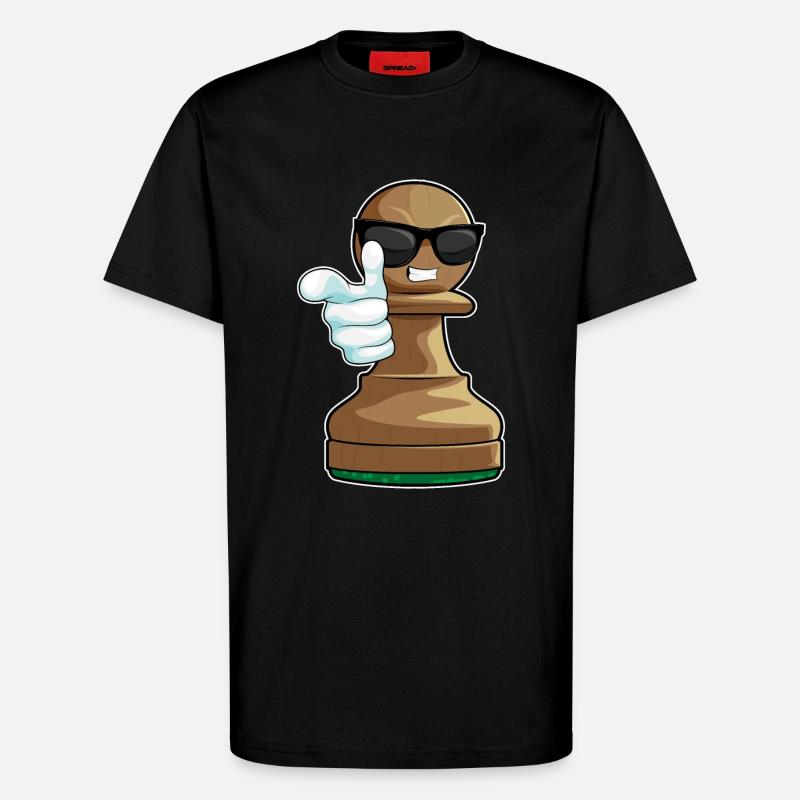 Schachfigur Bauer Schach - T-Shirt - made by SPREAD - SOLID BLACK