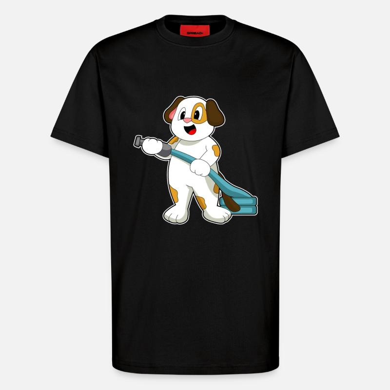 Extincteur pompier chien - T-shirt bio décontracté fabriqué en UE - SOLID BLACK