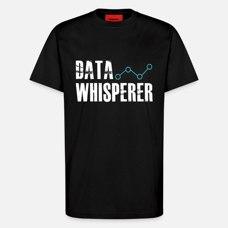 Data Whisperer Science Analyst Ingénieur logiciel - T-shirt bio décontracté fabriqué en UE - SOLID BLACK