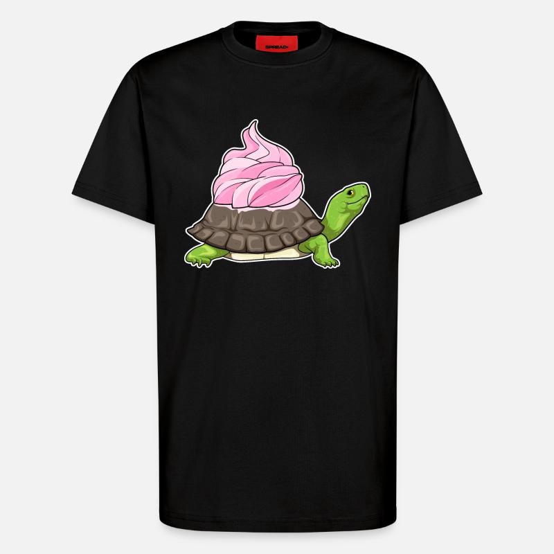 Turtle Frosting - T-Shirt - made by SPREAD - SOLID BLACK