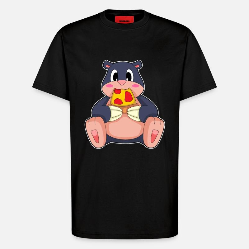 Maulwurf Pizza - T-Shirt - made by SPREAD - SOLID BLACK