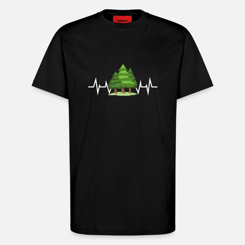 Forest Trees Hike - T-Shirt - made by SPREAD - SOLID BLACK