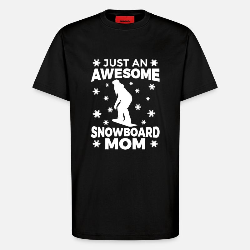 Tolle Snowboard Mutter - T-Shirt - made by SPREAD - SOLID BLACK