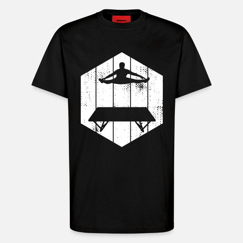 Lustiger Trampolinspringer - T-Shirt - made by SPREAD - SOLID BLACK