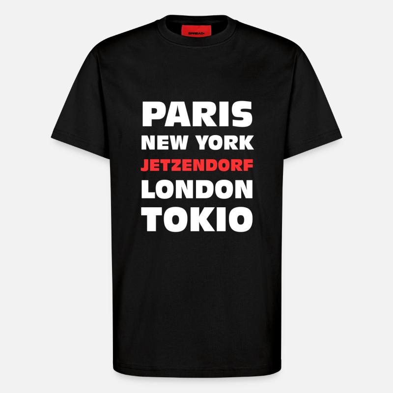 Jetzendorf Bavière drôle - T-shirt bio décontracté fabriqué en UE - SOLID BLACK