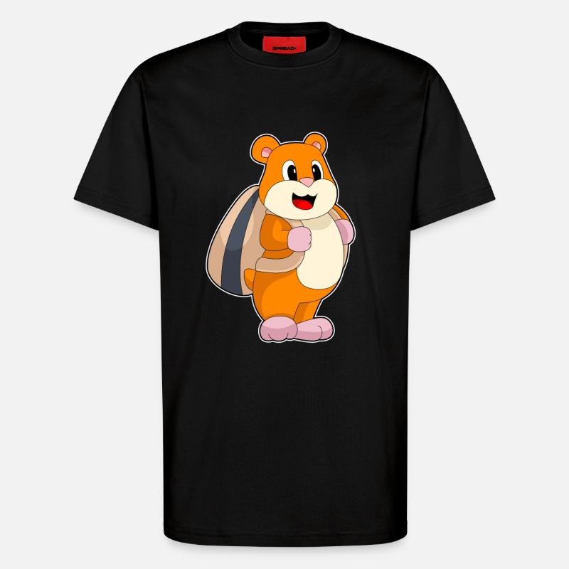 Hamster Samen Rucksack - T-Shirt - made by SPREAD - SOLID BLACK