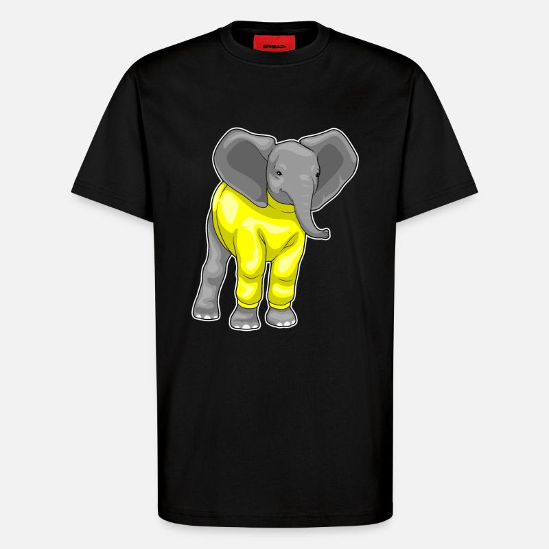 Elefant Winter - T-Shirt - made by SPREAD - SOLID BLACK