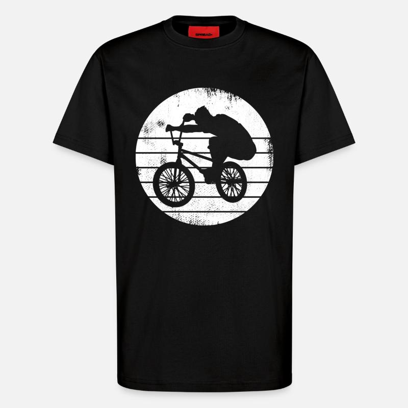 BMX Cyclist - T-Shirt - made by SPREAD - SOLID BLACK