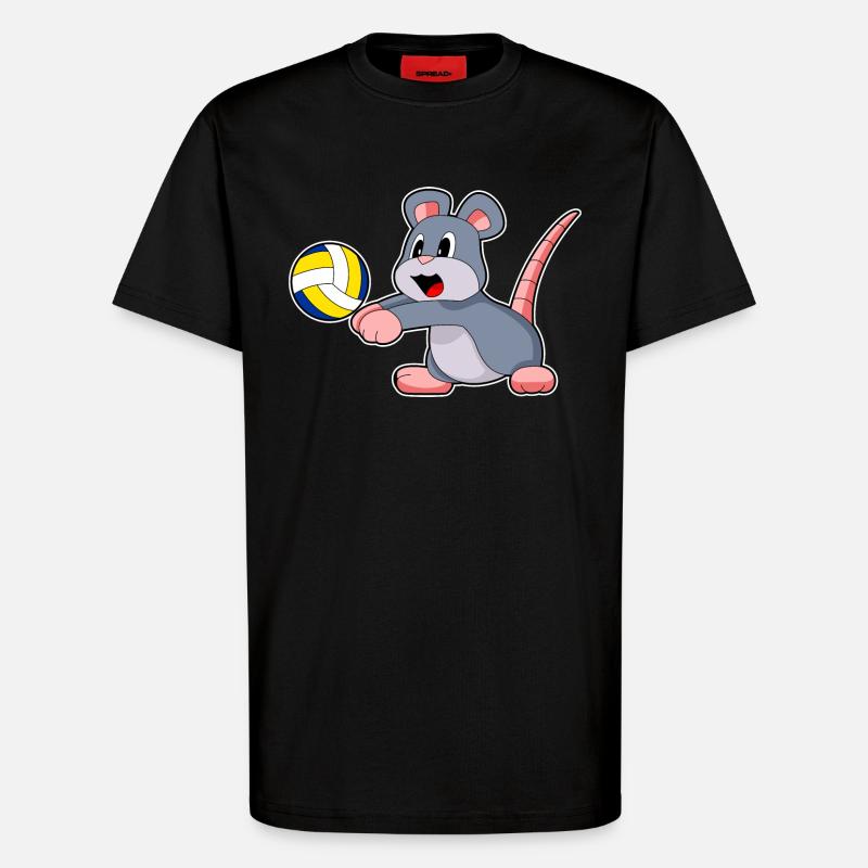 Maus Volleyball - T-Shirt - made by SPREAD - SOLID BLACK