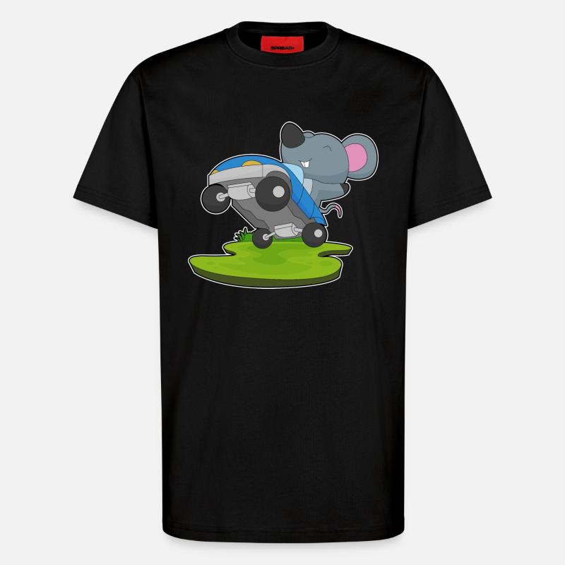 Mouse Auto - T-Shirt - made by SPREAD - SOLID BLACK