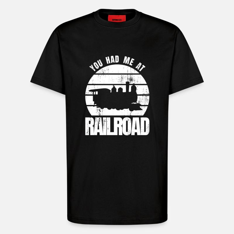 Du hattest mich bei Eisenbahn - T-Shirt - made by SPREAD - SOLID BLACK
