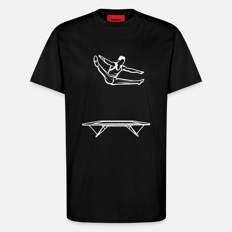 Trampolinspringer Junge - T-Shirt - made by SPREAD - SOLID BLACK