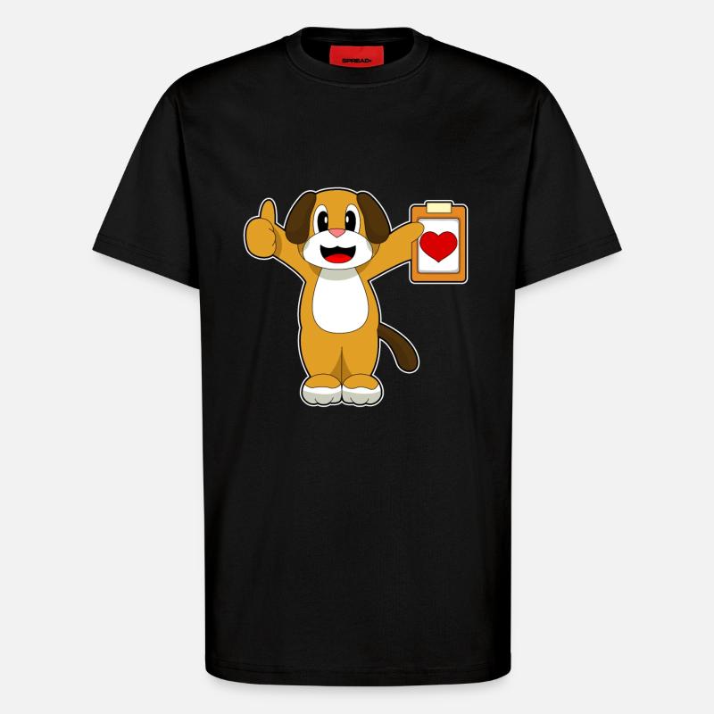 Note du médecin canin - T-shirt bio décontracté fabriqué en UE - SOLID BLACK