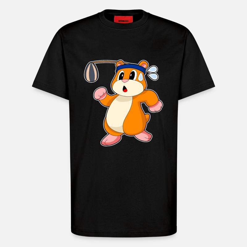 Hamster Samen - T-Shirt - made by SPREAD - SOLID BLACK