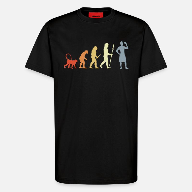 Evolution Eiscreme Liebhaber - T-Shirt - made by SPREAD - SOLID BLACK