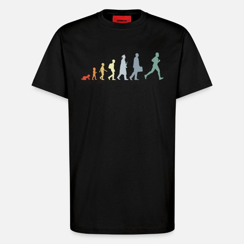 Läufer Evolution - T-Shirt - made by SPREAD - SOLID BLACK