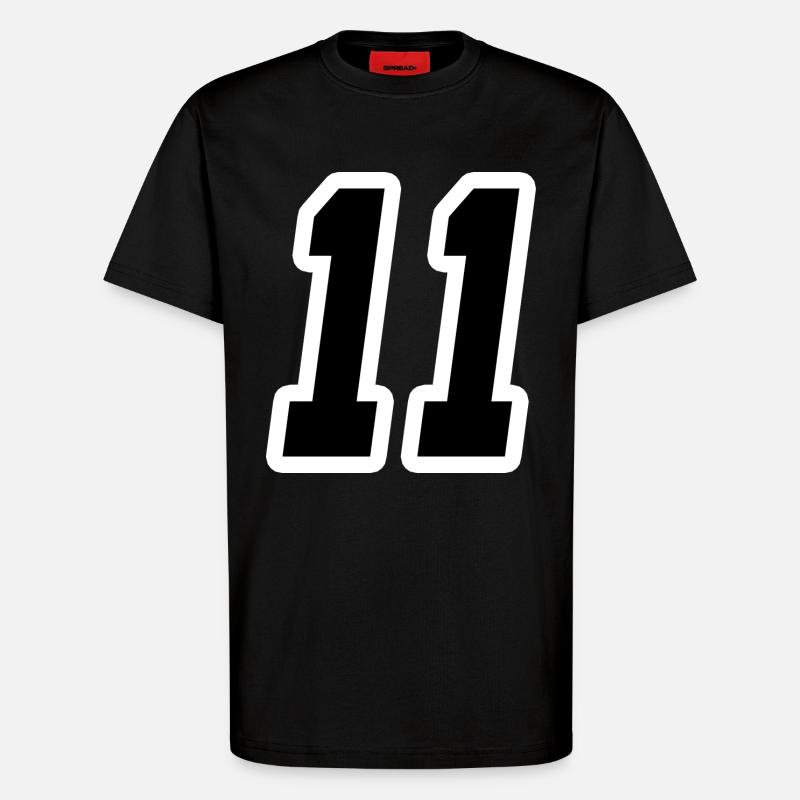 Nummer elf 11 - T-Shirt - made by SPREAD - SOLID BLACK