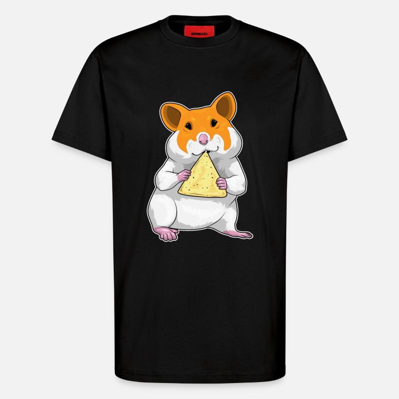 Croustilles de hamster - T-shirt bio décontracté fabriqué en UE - SOLID BLACK