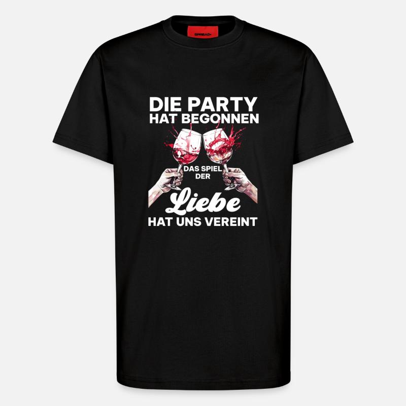 Junggesellenabschied Hochzeit Liebe Spruch - T-Shirt - made by SPREAD - SOLID BLACK