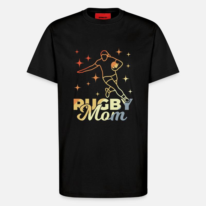 Rugby Mom - T-Shirt - made by SPREAD - SOLID BLACK
