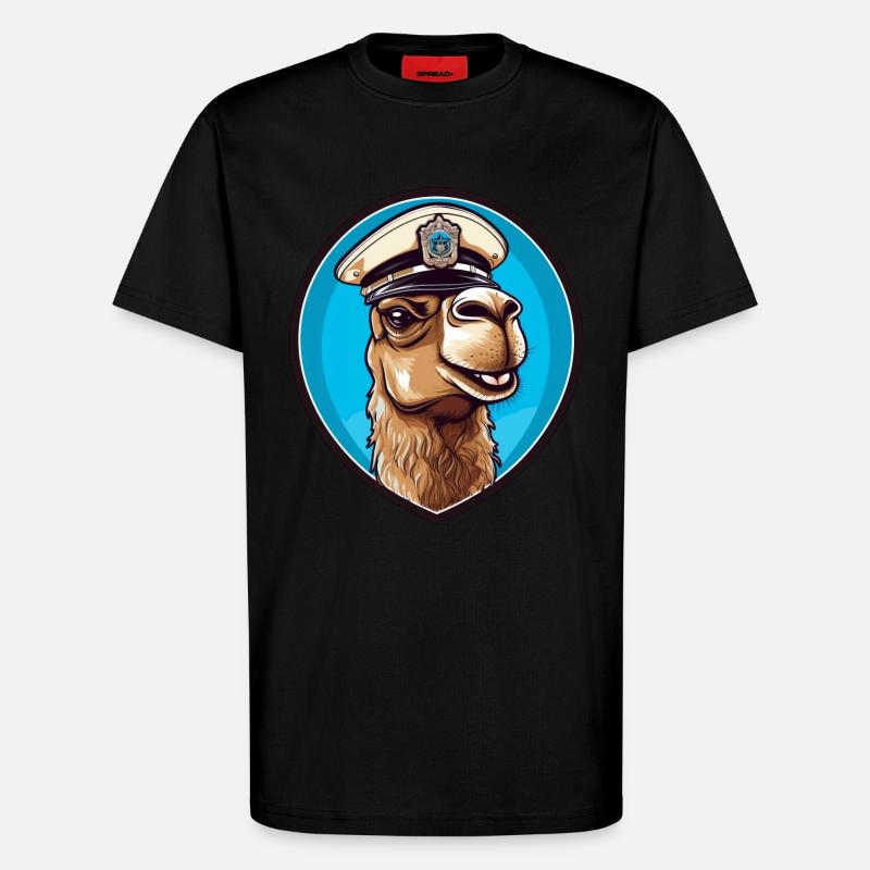 Kamel Polizei - T-Shirt - made by SPREAD - SOLID BLACK