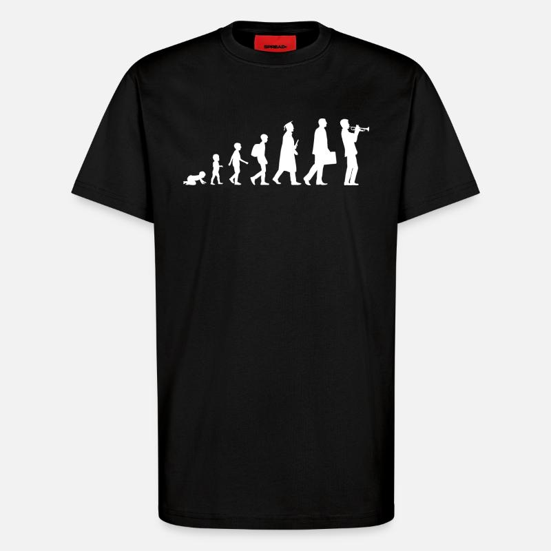 Entwicklung eines Trompeters - T-Shirt - made by SPREAD - SOLID BLACK