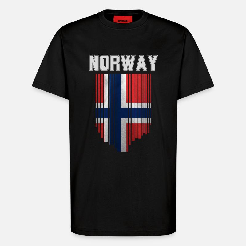 Norwegian flag, Norwegian pride - T-Shirt - made by SPREAD - SOLID BLACK